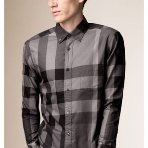 NWT: $295 Burberry Check Cotton Shirt